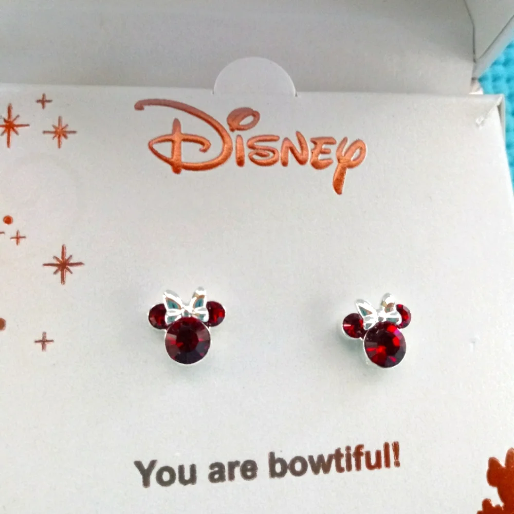 Disney Minnie Mouse Girls Gold Flash Plated Stud Earrings